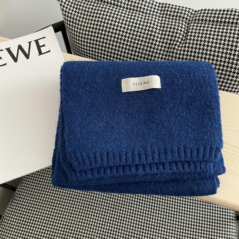 Feiding Fei Koreanischer Stil Einfarbiger Gestrickter Wollschal für Studenten