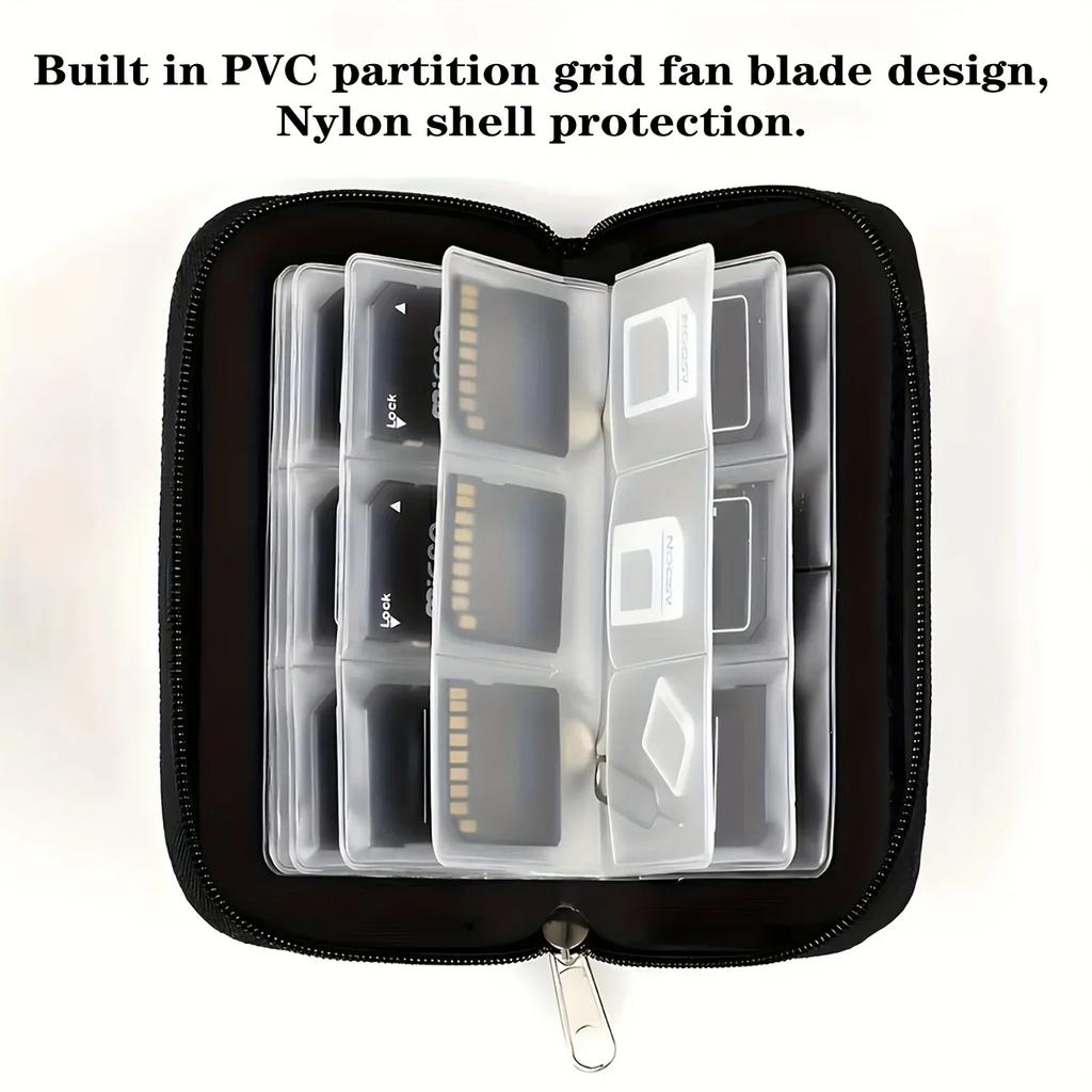 1 ks Taška na ukládání paměťových karet Pouzdro Držák Peněženka 22 slotů pro CF/SD/Micro SD/SDHC/MS/DS Herní příslušenství box na paměťové karty