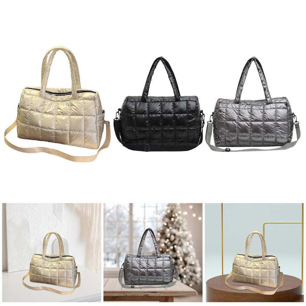 Large Capacity Lightweight Crossbody Bag Womens Quilted Shoulder Tote Purse Fashionable Handbag for Daily Use