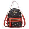 Zaino da Donna alla Moda Stampato per il Tempo Libero Borsa a Spalla Versatile a Doppio Strato Borsa a Tracolla in PU da Viaggio