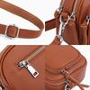 Zency Simple Casual Design Women Shoulder Bag Top Layer Cowhide Leather Handbag More Pockets Large Capacity Female Crossbody Bag