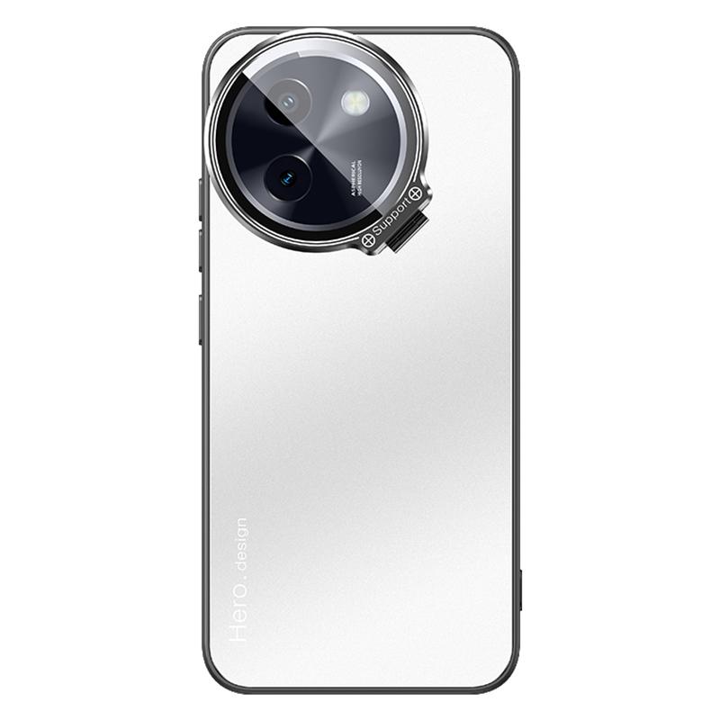 For Vivo Y200i 5G Case with Lens Kickstand Shockproof PC+TPU Phone Cover