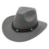 Western Cowboy Hat New Tibetan Ethnic Woolen Jazz Hat Grassland Outdoor Sunshade Top Hat