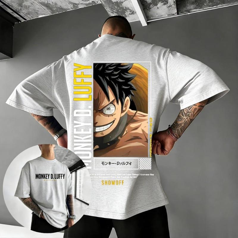 Streetwear One Piece Anime Luffy T Shirt Men Women 2026 Summer Y2k Oversized Casual Short Sleeve Tops Graphic Tee Cartoon Print