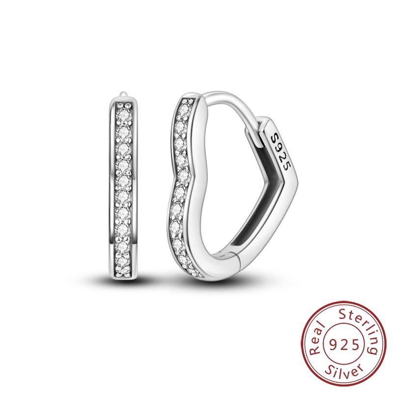 Hoop Earring New 925 Silver Earring Women Drop Earring For Wedding Engagement Birthday Party Fashion Jewelry Gift