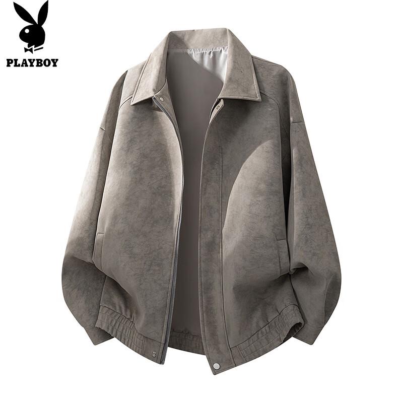 PLAYBOY Men's Fall/Winter Faux Leather Jacket