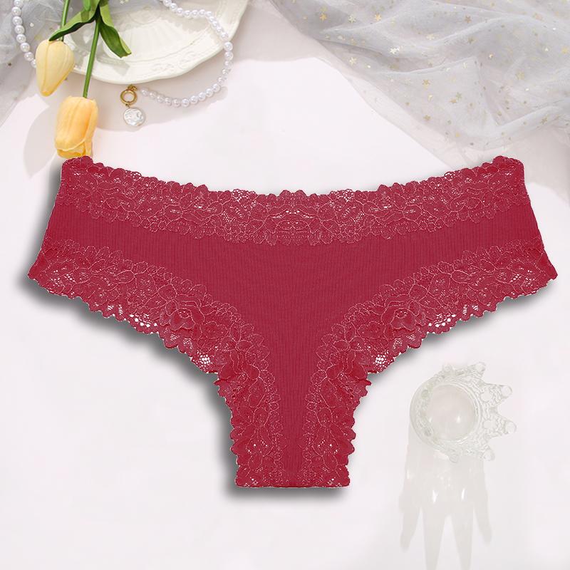 Cotton Women's Panties Sexy Lace Seamless Brazilian Underwear Low Waist Female Solid Color Bikini Breathable Intimates Lingerie