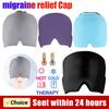 Jel Buz Baş Ağrısı Migren Rahatlatıcı Şapka Soğuk Kompres Terapi Şapkası Buz Baş Sarma Paketi Göz Maskesi Basınç Rahatlatıcı Ağrı Buz Şapkası
