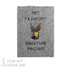 Zwergpinscher - Hundepasshülle, Dokumentenhülle, Geschenk für den Reisenden von der Marke Art-Dog