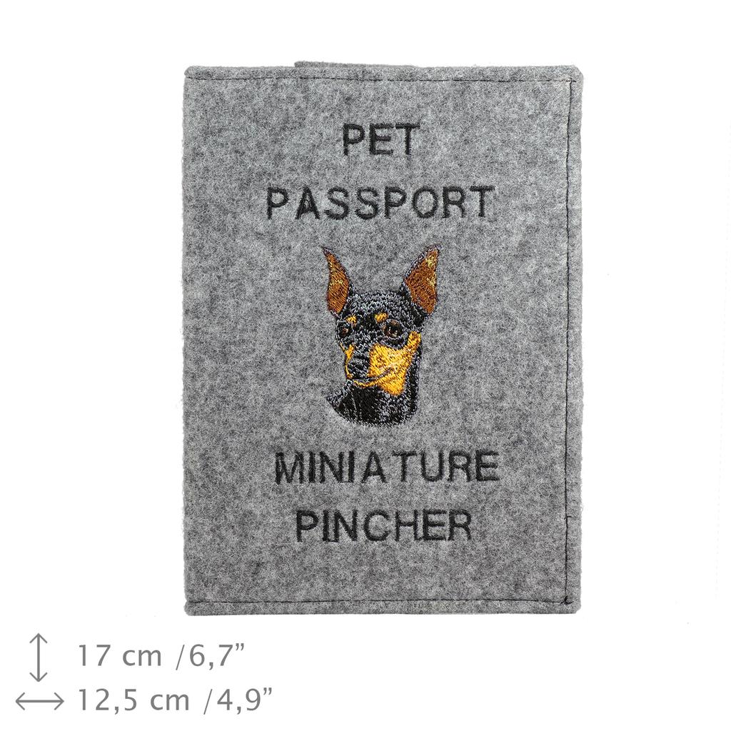 Zwergpinscher - Hundepasshülle, Dokumentenhülle, Geschenk für den Reisenden von der Marke Art-Dog