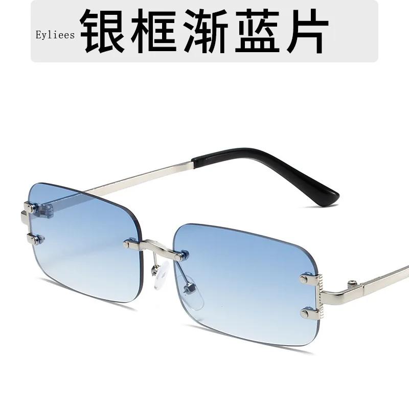 Square Rimless Sunglasses Women Europe And The United States Fashion Modern Glasses With Street Shot Fashionable Sunglasses