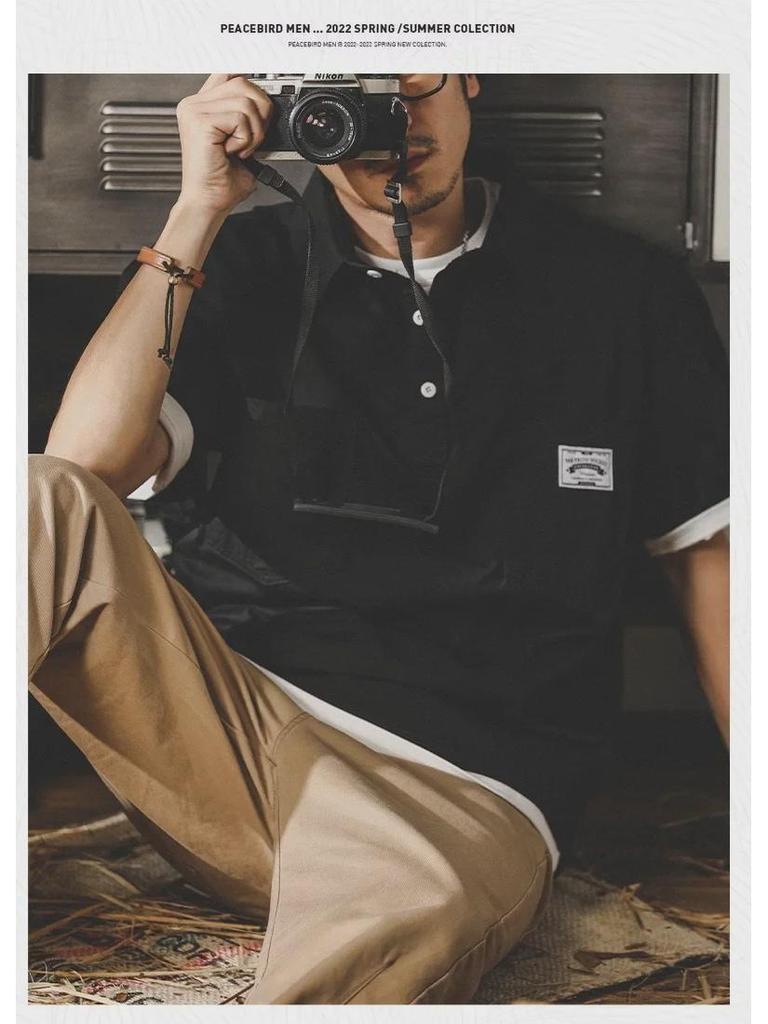 Men's Summer 2022 Trendy Brand Polo T-Shirt, Short-Sleeved, Half-Sleeved Collar