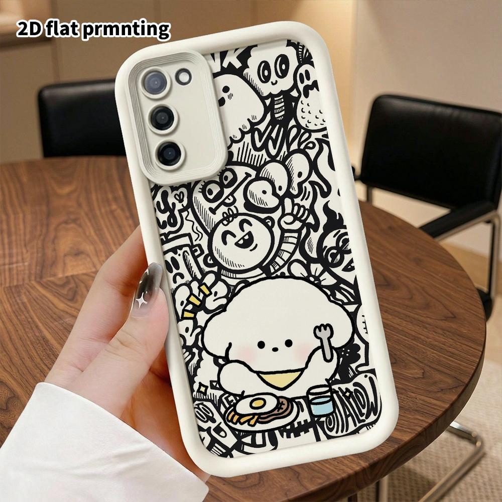 Phone Case: 2D Flat Samsung Galaxy A34 A35 M05 M06 S20 S22 S21 FE Plus 5G Protective Case, Ready for Meals, Christmas and Halloween Gifts