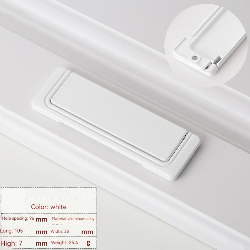 Simple Flat Concealed Buckle Drawer Cabinet Handle Invisible Gusset Furniture Hardware Aluminum Alloy Cabinets Closets Handle