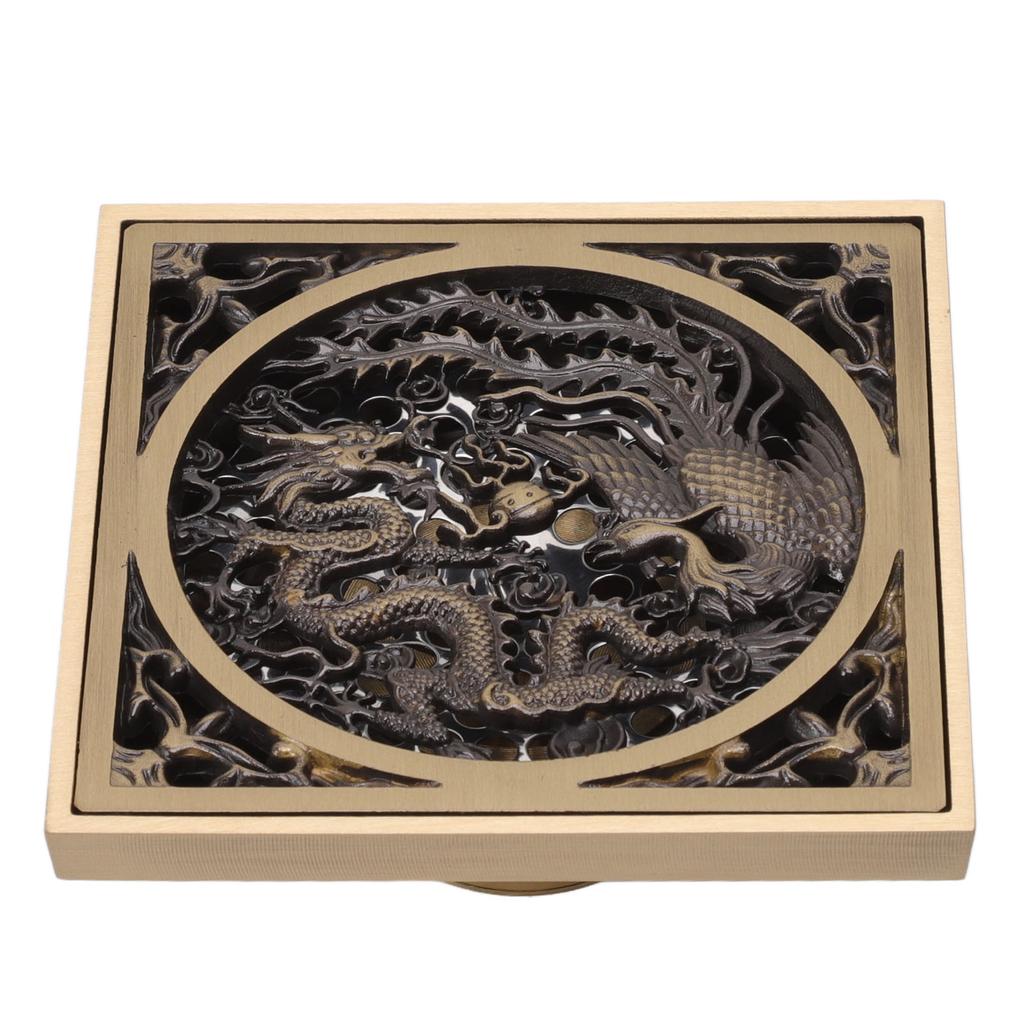 Antique Deodorant Floor Drain European Style Square Shower Floor Drain for Kitchens Bathrooms Garages Basements