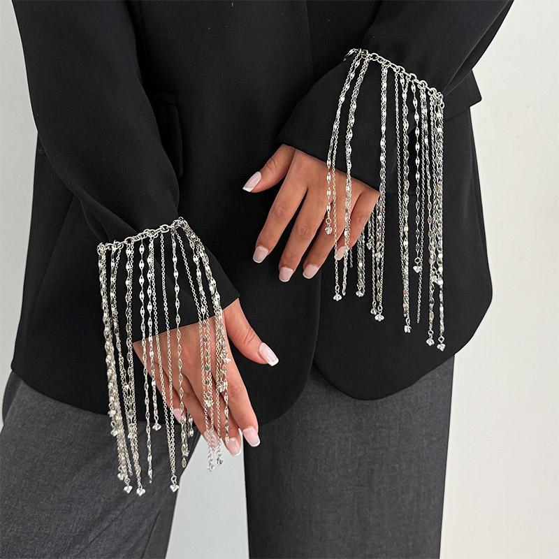 Creative Palace Style Long Tassel Bracelet With Feminine Temperament Geometric Exaggeration Chain Decoration Hand Jewelry