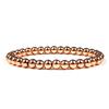 14K Gold Color-Preserving Cross Bracelet with 4-8mm Plated Copper Beads