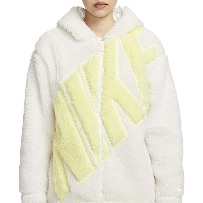 New Nike Velvet Feel Coat Women's White FB8696-133