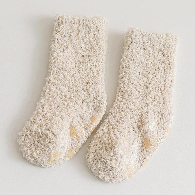 Winter Thick Newborn Socks Coral Fleece Warm Kids Leg Warmers Girls Boys Toddler Soft Baby Autumn Anti-slip Children Plus Stuff