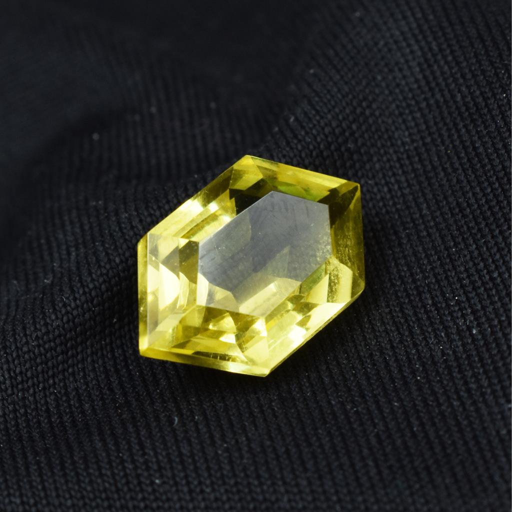 Perfect Yellow Sapphire Fancy Cut 9.70 Ct Natural Ring Loose Gemstone CERTIFIED AR-1502