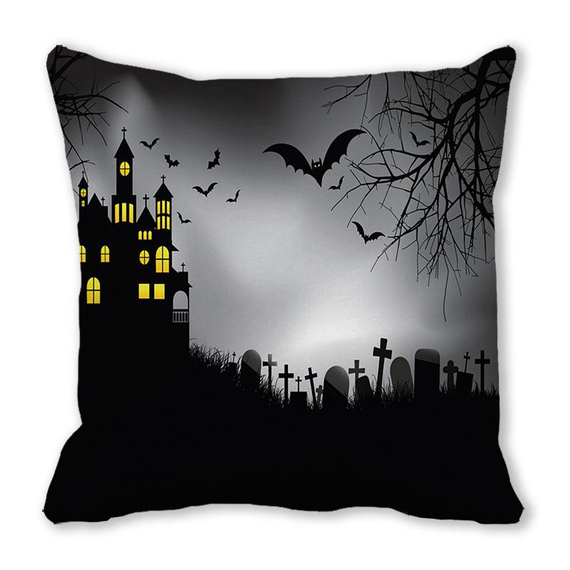 Home Decor Happy Halloween Pillowcase Pumpkin Devil Decor Pillowcase Halloween Print Pillowcase 45x45cm funda de almohada
