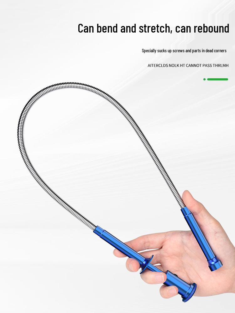 Baolian Magnetic Pickup Tool with Light - Auto Repair & Household Bendable Metal Stick