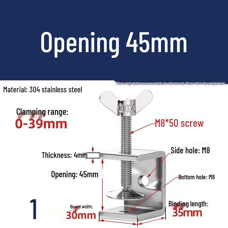 304 Stainless Steel Hand-Tightened U-Type/C-Type Pipe Clamp Fixture