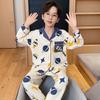 Kids' Cartoon Pajama Set - Long Sleeve Cardigan Homewear for Boys & Girls, Spring/Autumn