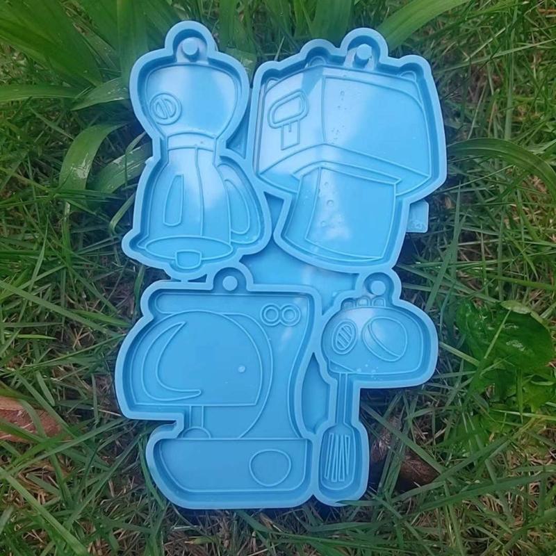 Silicone Mold for DIY Keychains Coffee Machine and Bread Maker Shape Pendant Epoxy Mold Keychain Earring Making Craft