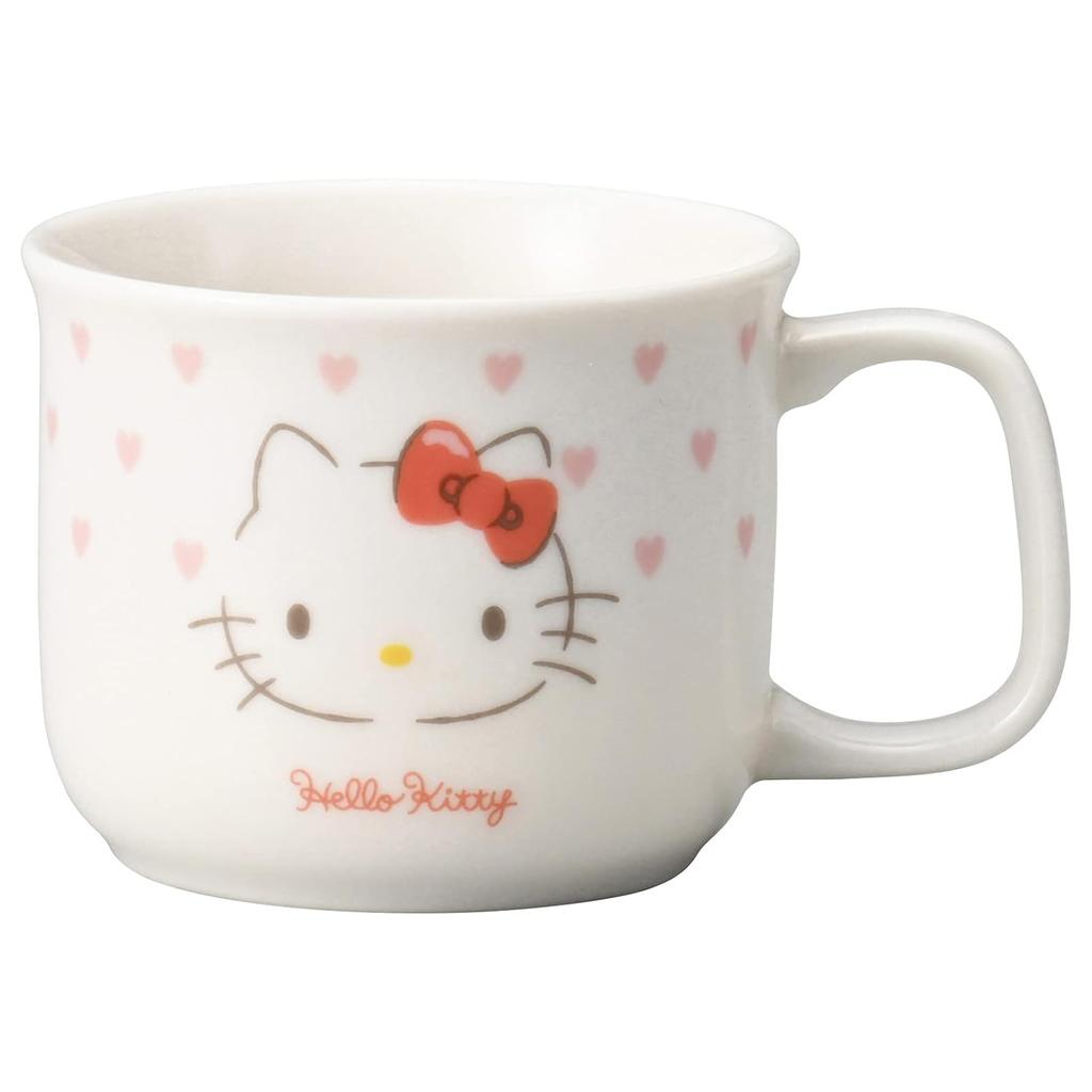 Kaneshotouki Hello Kitty Mug Childrens Tableware Dishwasher Safe Microwave Goods Approximately 180ml Pink Heart Made Japan 365111
