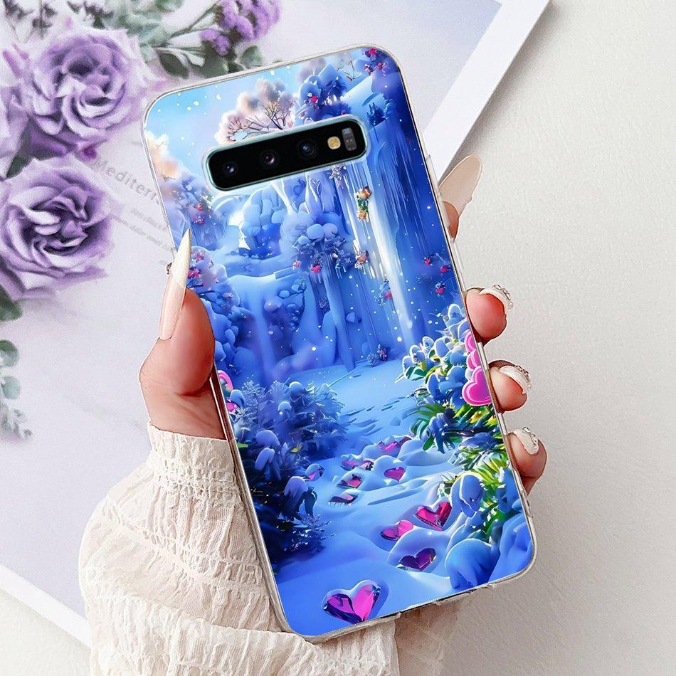 Per Samsung Galaxy S10+ S10 S10e Elegante Custodia per Telefono con Motivo Floreale e Farfalle Per Samsung S10e S10 Plus S 10 4G Custodie Morbide in Silicone TPU