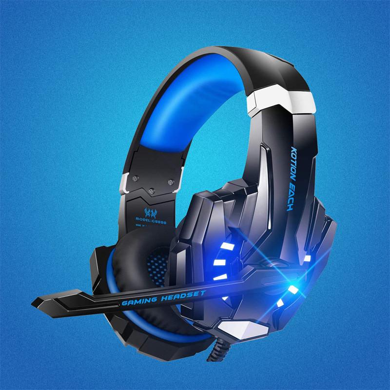 

Headset Stereo Gaming For Ps4 Pc Xbox Controller Noise Cancelling Ear Ligh Mic синий