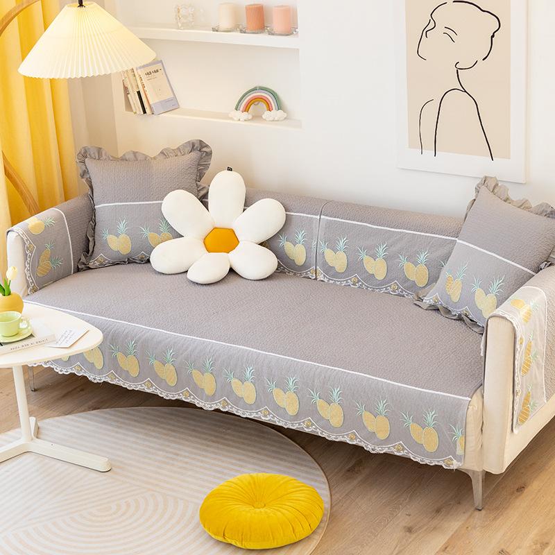 Svěží Nový Špičkový Protiskluzový Polštář na Pohovku Čtyři Roční Období Univerzální Moderní Jednoduchý Protiskluzový Potah Potah Potah Látka Sedák