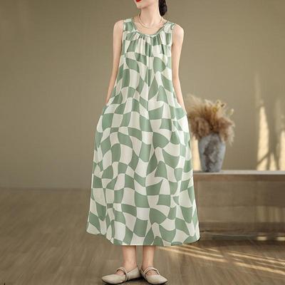 Sleeveless Plus Size Vintage New In Dresses for Women Casual Loose Long Summer Dress