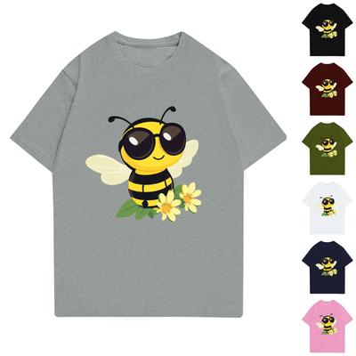 T-shirt met korte mouwen en ronde hals voor kinderen met print