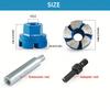 Diamantschleifscheiben-Set mit Verlängerungsstangen-Adapter, Handgehaltener DIY-Polierblock für Zement, Beton, Stein, Kiesel, Blumentopf