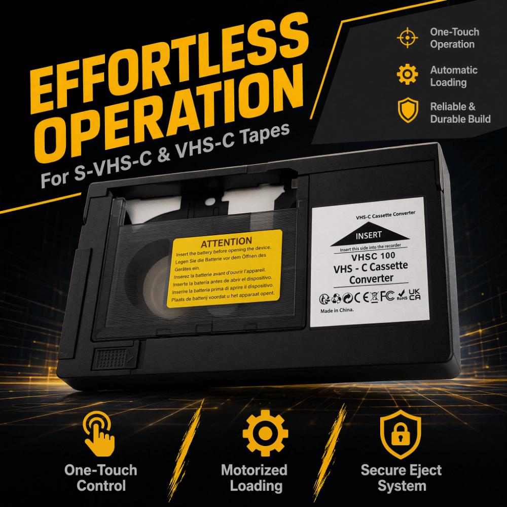 One Key Control for VHS To for VHSC Cassette Converter  for Old Video Memory Restoration
