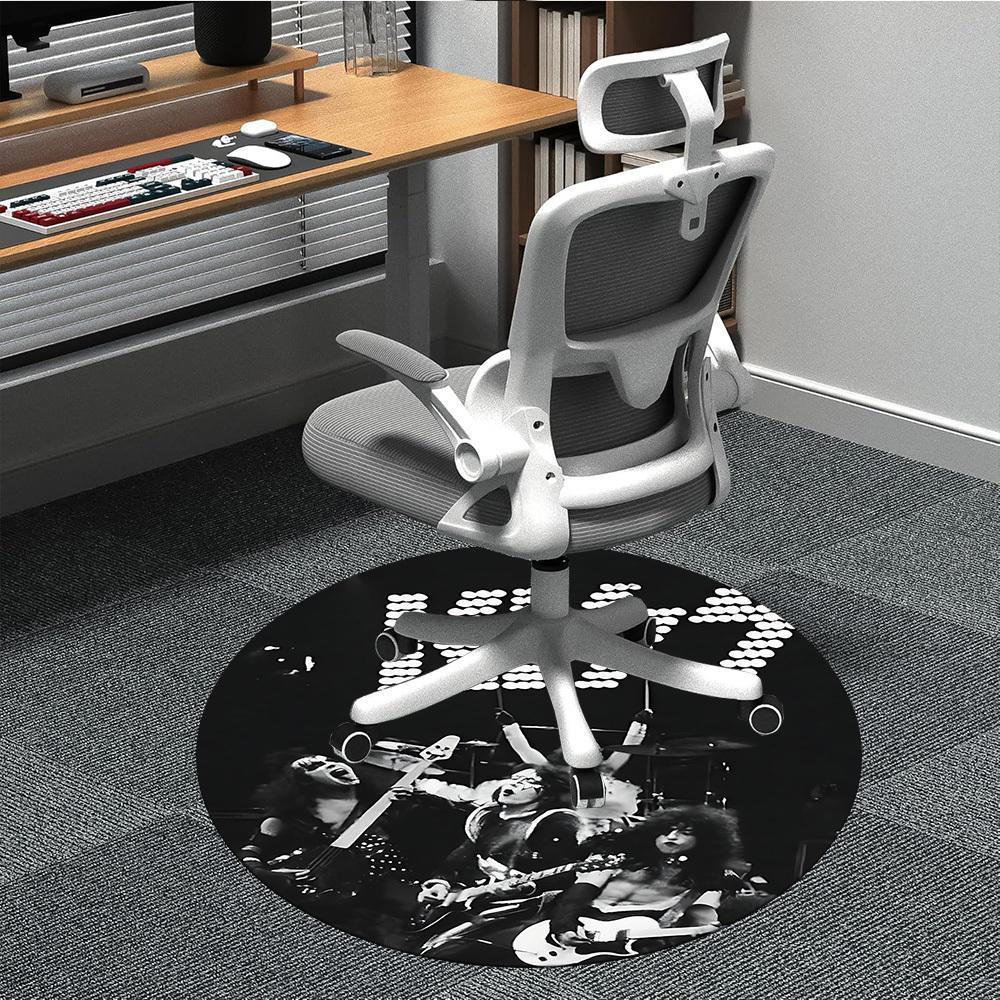 

1pc KISS Rock Office Round Area Rug, Under Office Chairs Bedroom Living Room Home Decor a1016303 80cm by 80cm