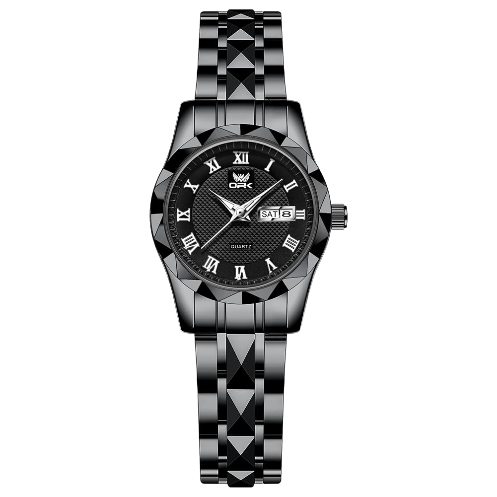 

Жіночий кварцовий годинник, Формальний/Повсякденний, Календар, Відображення дня тижня/дати, Круглий циферблат, Діаметр 28 мм, Нержавіюча сталь, Японський механізм, Римські цифри,