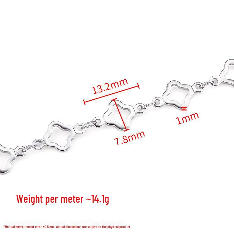 Handmade Stainless Steel Four-Leaf Clover Star Chain for DIY Jewelry, Necklaces, Bracelets & Clothing Accessories