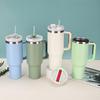 40oz Stainless Steel Insulated Travel Mug with Handle and Straw
