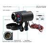 12V Motorcycle Handlebar USB Charger Waterproof Cigaret-te Lighter Socket with Switch for Cellphones Mobile Tablets GPS