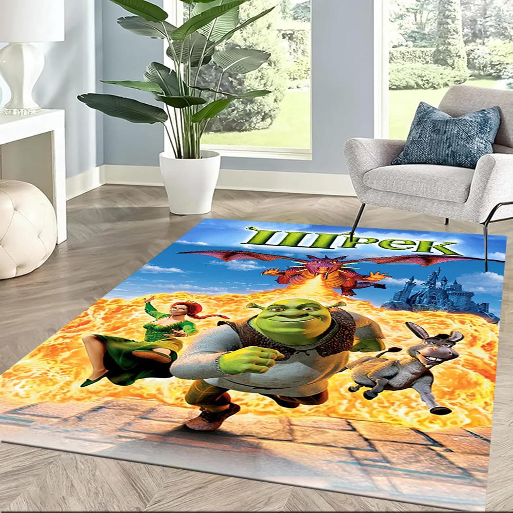 Shrek's Epic Adventures Square Rugs Are a Great Choice for Living Rooms, Bedrooms, Home Décor, and As Gifts.