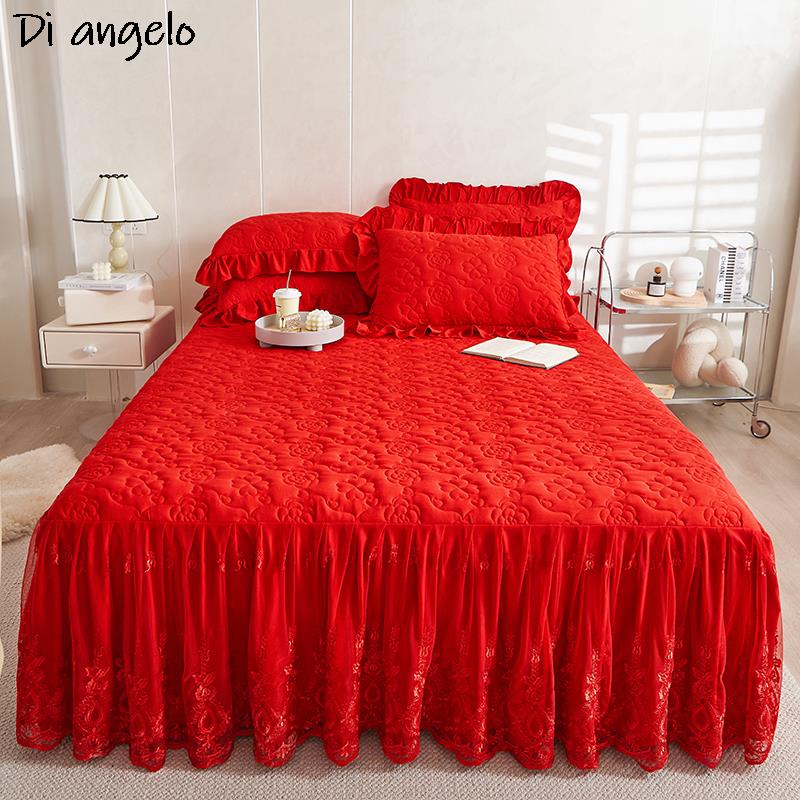 

Вышивка из чистого хлопка, кружево, утолщенное стеганое одеяло, юбка-кровать, покрывало, наволочка, наматрасник, двойной домашний текстиль, разноцветный #/ only 2pcs pillowcase