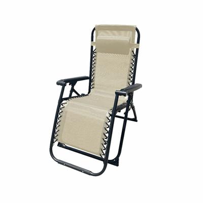 Folding Chair Beige 90 X 108 X 66 Cm