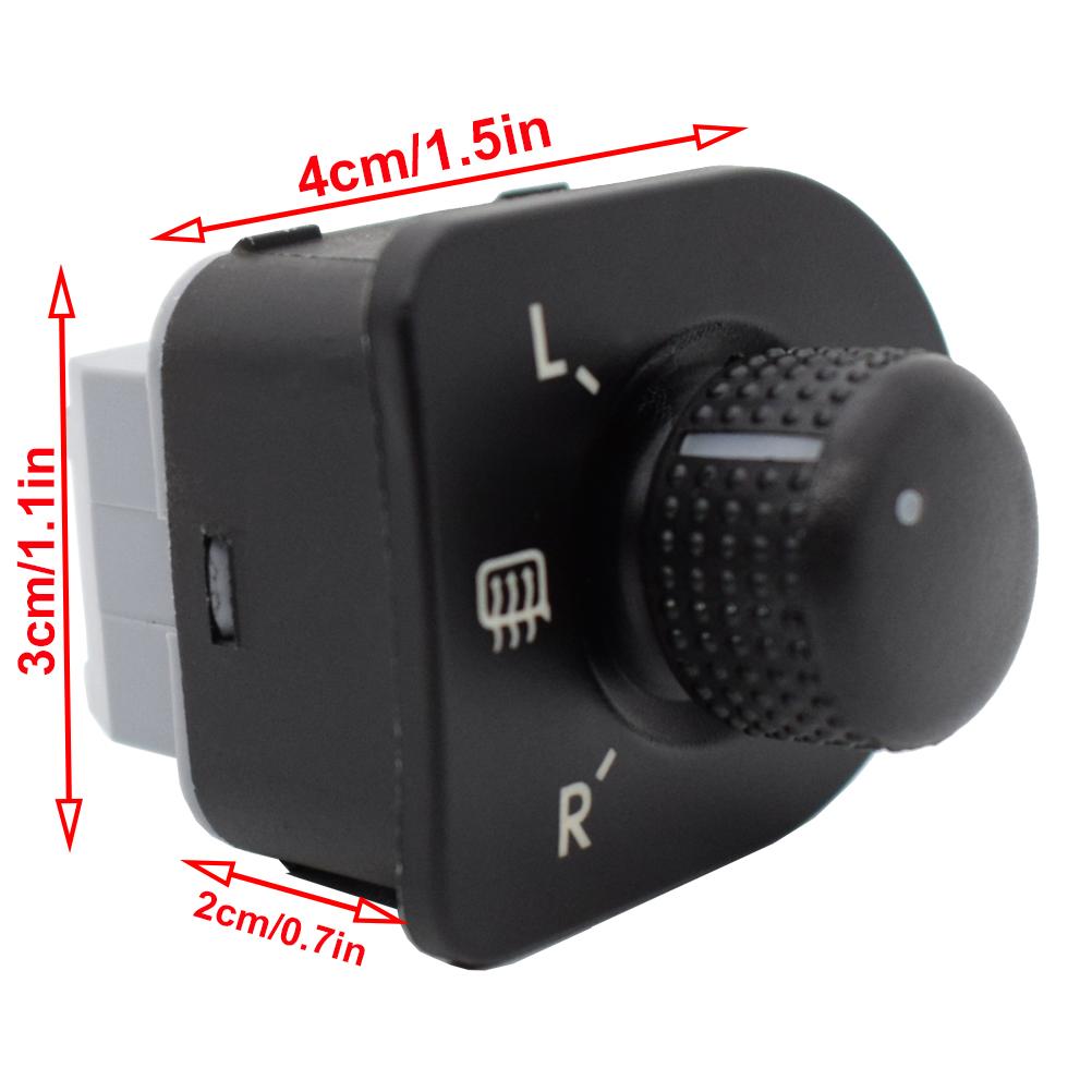 Rear View Mirror Switch Control Knob Compatible For VW T5 Golf MK4 1J1 1J5 Bora New Beetle 9C1 1C1 1Y7 Passat 3B2 3B3 3B5 3B6 OE#1J1959565F
