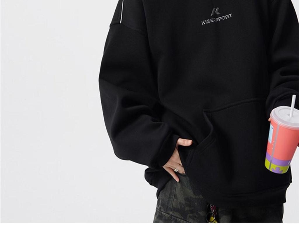 Unisex Trendy Button Design Hooded Sweatshirt - Versatile Loose Fit