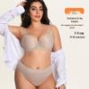 Cross-Border Breathable Plus Size Women's Push-Up Minimizer Bra Set with Side Support