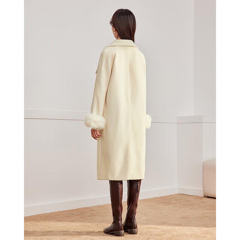 IEF Women's 2025 Winter Korean Design Long Wool Coat