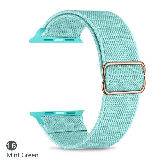 Cinturino in Nylon per Apple watch band 44mm 40mm 38mm 42mm ultra 2 49mm SOLO bracciale correa iwatch series 9 7 SE 6 5 4 8 45mm 41mm